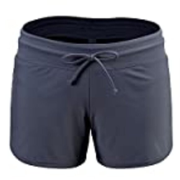 Gray Quick Dry Swimsuit Board Shorts w/ Drawstring - Picture 2 of 9